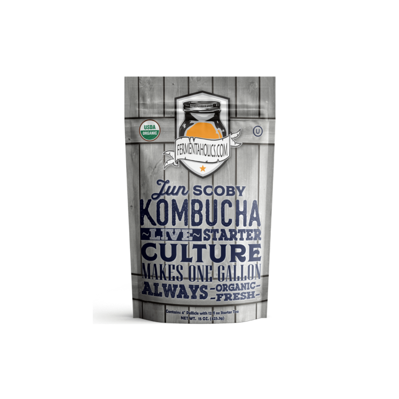  Fermentaholics Kombucha SCOBY & Starter Tea, Live, Fresh,  Organic Starter Culture, DIY Kombucha