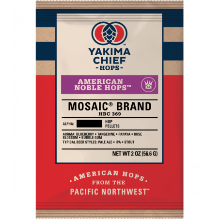 Mosaic Brand HBC 369 American Noble Hops (Pellet)