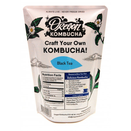 Simple Black Tea Homemade Kombucha Starter Kit with Live SCOBY