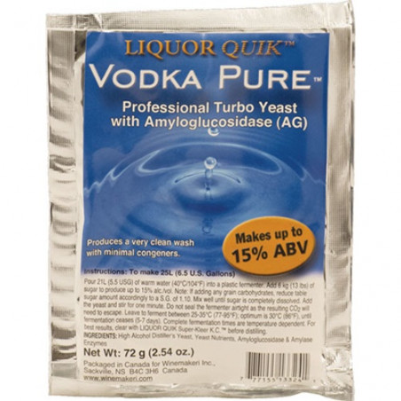 Liquor Quik Vodka Pure Distilling Yeast w/ AG
