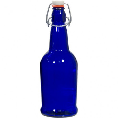 500 mL Cobalt Blue EZ Cap Swing Top Bottles (Case of 12)