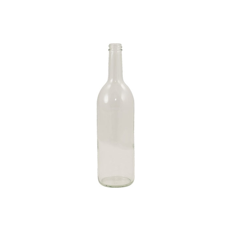 750 ml Clear Glass Claret/Bordeaux Bottles, 12 per case