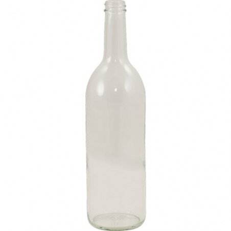750 mL Clear Bordeaux Wine Bottles - Screw Top (Case of 12)