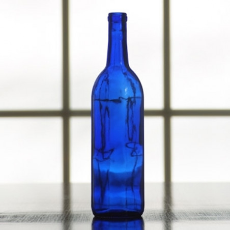 750 mL Cobalt Blue Bordeaux Wine Bottles (Case of 12)