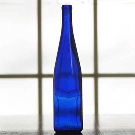 750 ml Cobalt Blue Stretch Hock Wine Bottles (Case of 12)