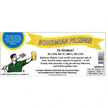 Palmer's Premium Beer Kits To George! Bohemian Pilsener