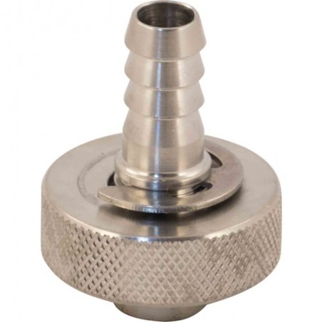 Ss Infussion Mash Tun Hose Barb - 3/8 in. to Knurled 1/2 in. FPT