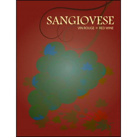 Sangiovese Wine Labels 30 Count