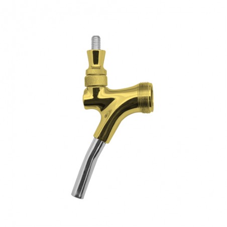 Krome Dispense C896 Edge Faucet with Extended Spout (Wine Faucet) for Wine/Cider, Gold PVD Coated
