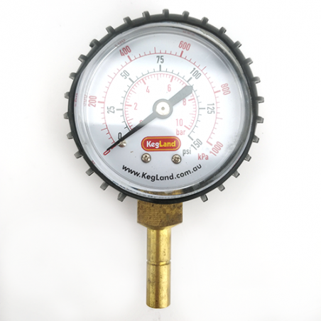 Push-In Pressure Gauge (0-150 psi)