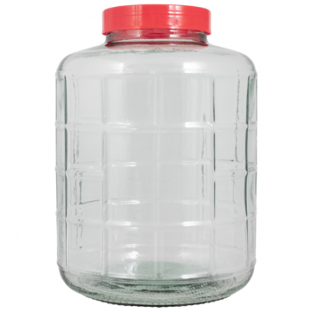 Farro Glass | 6.8 Gallon Glass Carboy | Wide Mouth | Airlock Lid | Carrying Harness