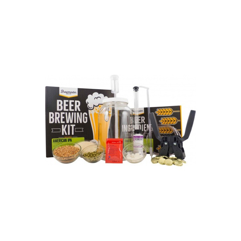 Brewmaster 1 Gallon Homebrew Starter Kit (Includes American IPA Recipe Kit)