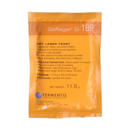 Saflager S-189 Lager Yeast - 11.5g
