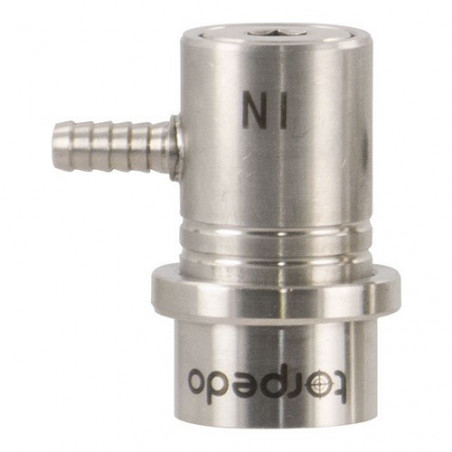 Torpedo Ball Lock Disconnect Gas In (Stainless) - Barb