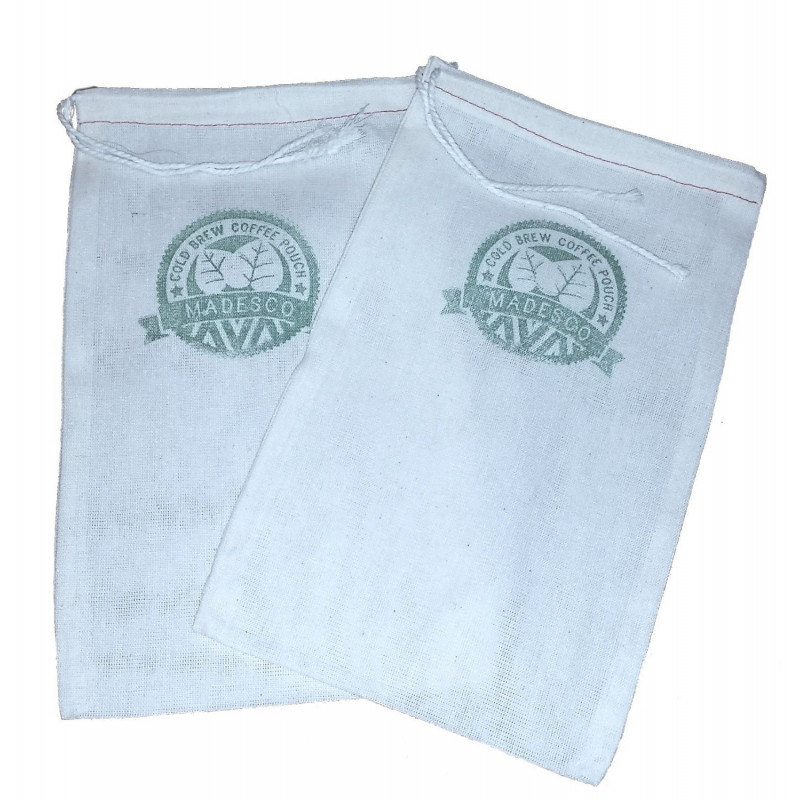 Reusable Cold Brew Coffee Filter Pouches (2-pack) from Madesco Specially Designed for Cold-brewing Iced Coffee