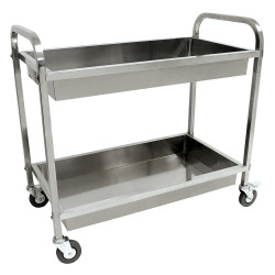 Bayou Classic Stainless Serving Cart w/ 2 Trays