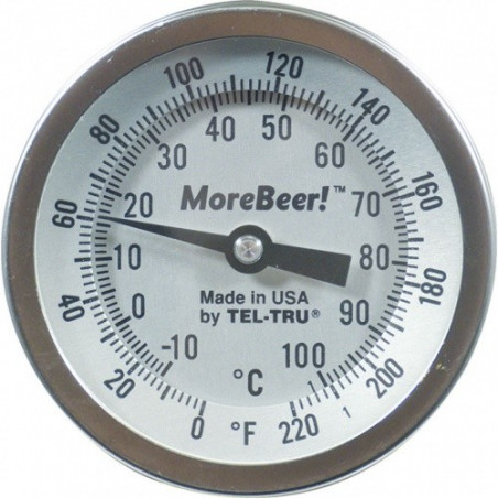 MoreBeer! Dial Thermometer (3'' Face x 2" Probe)