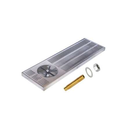 Side Spray Glass Rinser Drip Tray – Brushed Stainless – With Drain