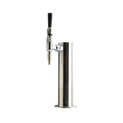 Cold Brew Beer Tower – 1 Faucet with 100% SS Contact – SS Polished – Air Cooled