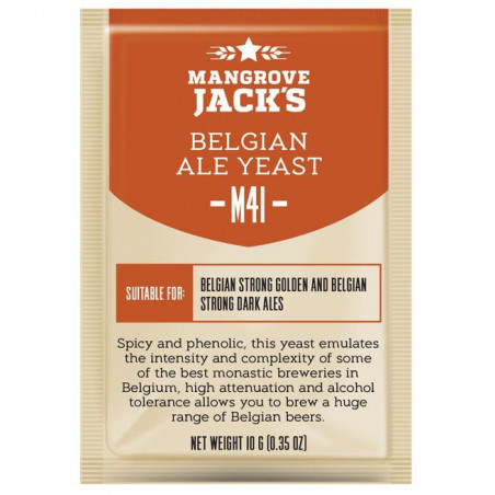 Mangrove Jack's M41 Belgian Ale Craft Series Dry Beer Yeast 10 G for 6 Gal