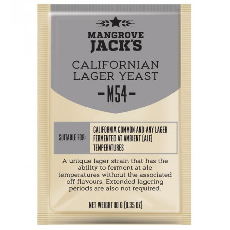 Mangrove Jack's M54 Californian Lager Craft Series Beer Yeast 10 G for 6 Gal