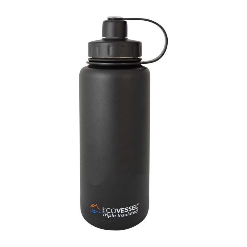 EcoVessel - THE BOULDER - Insulated Water Bottle w/ Double Lid